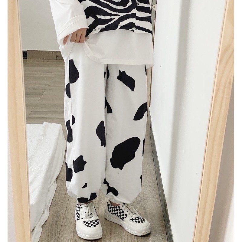 QUẦN JOGGER BÒ SỮA QUẦN NỈ COTTON ULZZANG DÂY RÚT FORM RỘNG UNISEX - GIN STORE