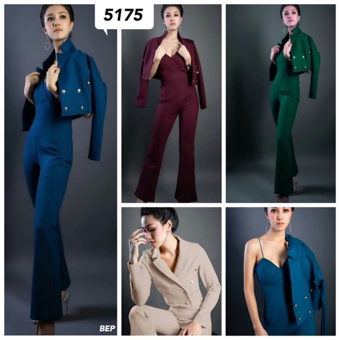 Set áo sơ mi và quần dài Mk506 EE241 Jumsuit Blazer 2n1 Scuba 5175 I