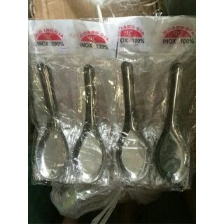 Sỉ 10 thìa phở inox hoa sen dày đẹp