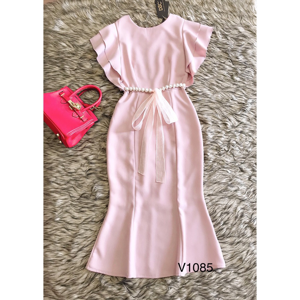 [ xả kho ] MiD Đầm đuôi cá hồng V1085 Mie Design ảnh thật
