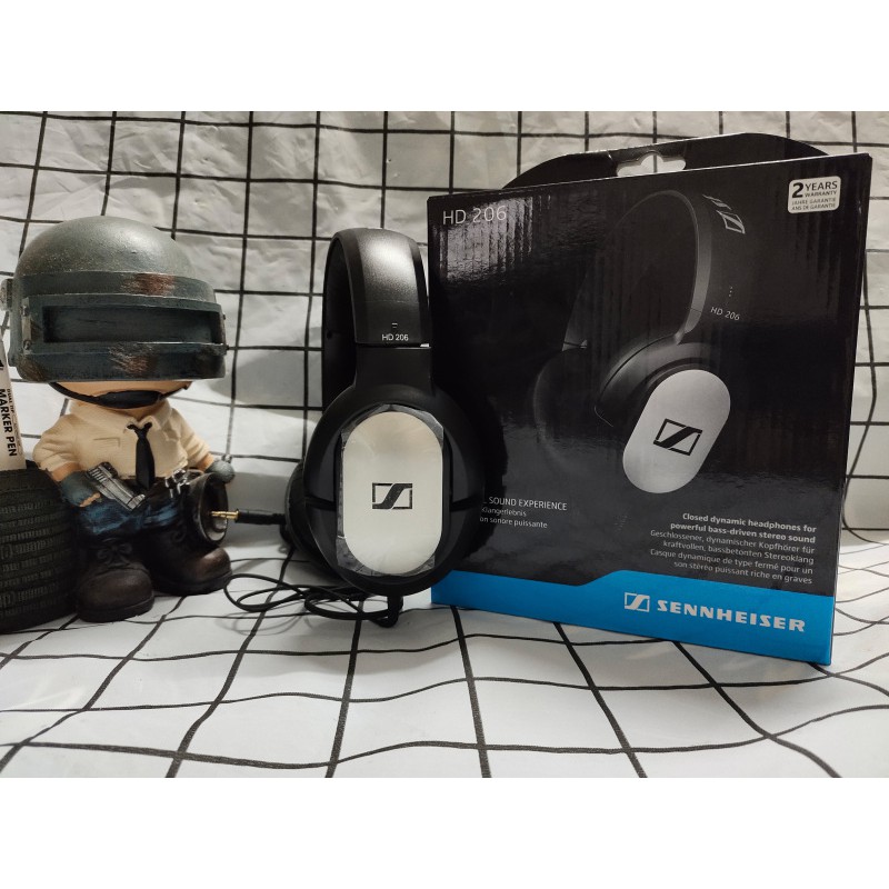 Tai Nghe Trùm Đầu Có Dây Chuẩn 3.5mm Âm Thanh Stereo Sennheiser Hd 206