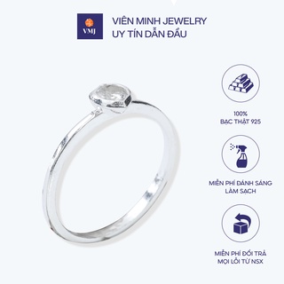 Nhẫn bạc nữ vmj, nhẫn nữ bạc 925 cao cấp, nhẫn bạc 925 mặt trái tim nhỏ xinh - vmj88