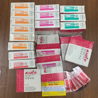 Lưỡi dao mổ KIATO các số 10, 11,15,20,21 Ấn Độ (Hộp 100 cái)