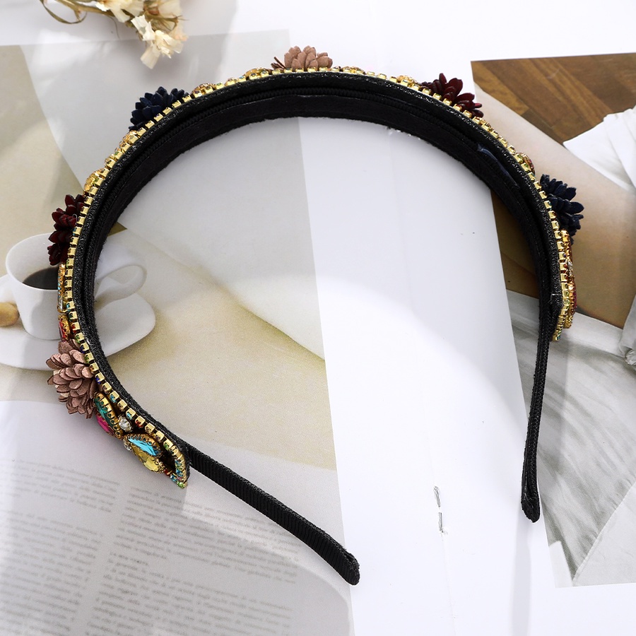 Băng Đô Cài Tóc Đính Đá Pha Lê Phong Cách Retro Hàn Quốc Cho Nữ