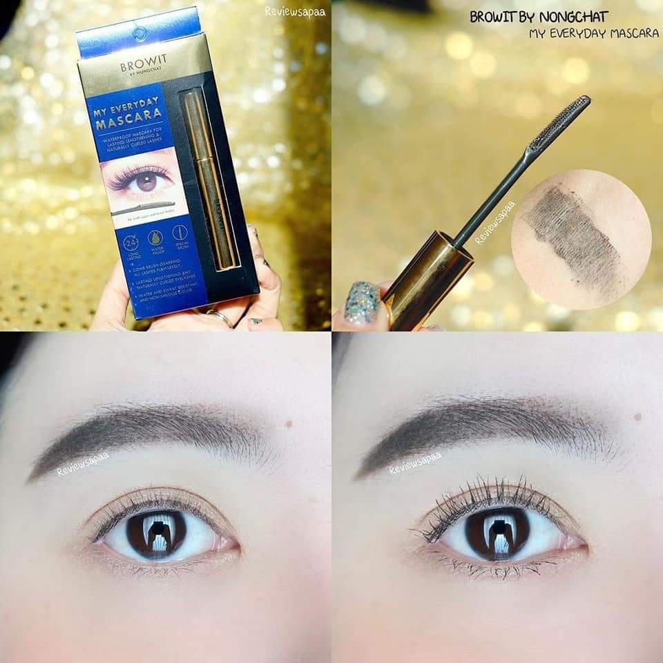 Mascara NongChat Browit Thái Lan làm dày, dài cong mi, lâu trôi chuyên dụng cho makeup