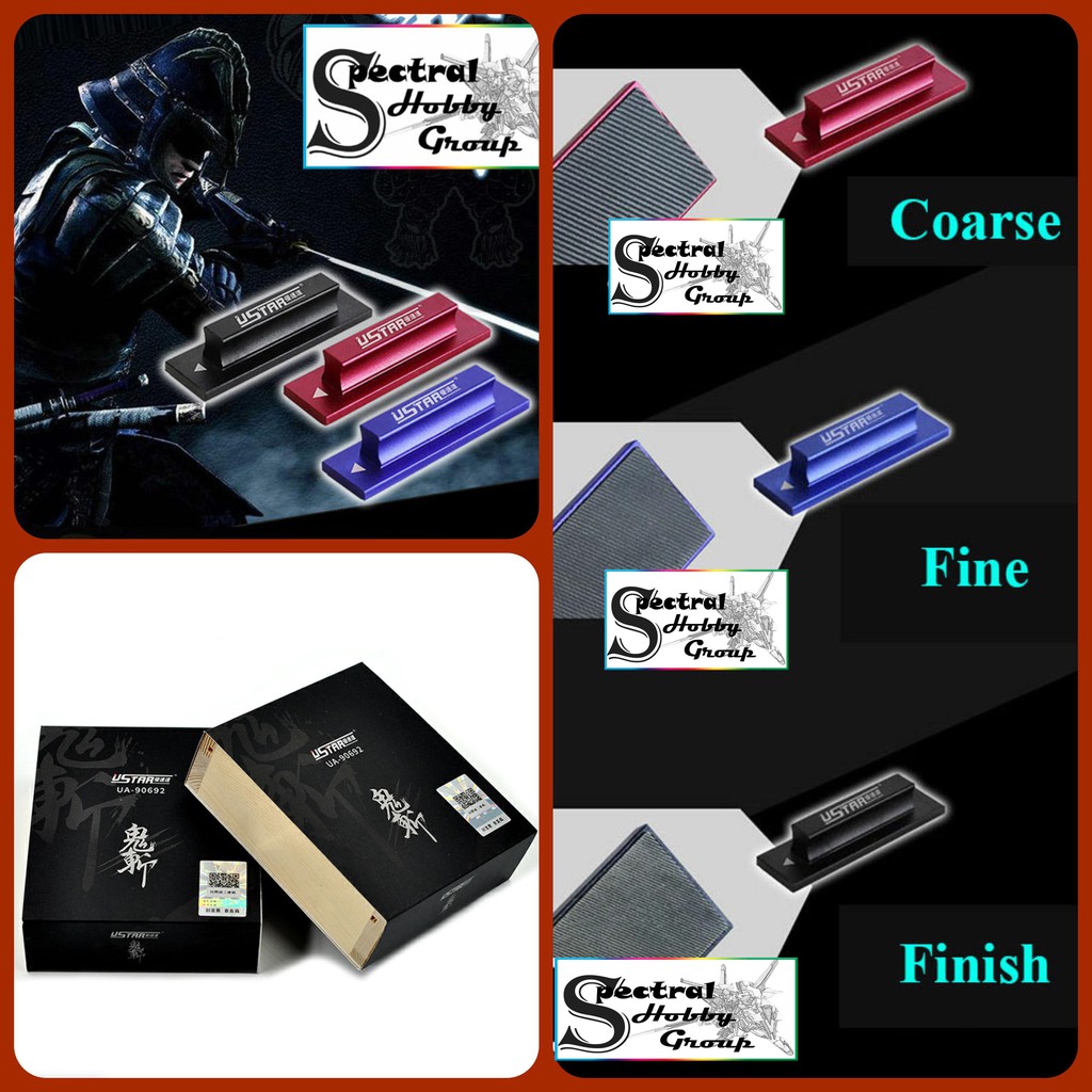 Dụng cụ USTAR đánh nhám dũa mịn mô hình polishing file block coarse Extremely fine - Tool hobby