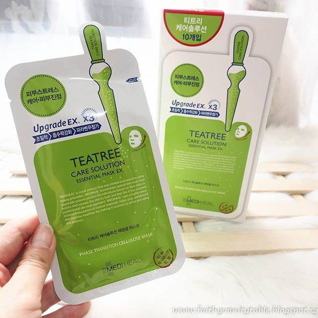 Lẻ miếng Mặt Nạ Giảm Mụn Mediheal Tea Tree Care Solution Essential Mask Ex