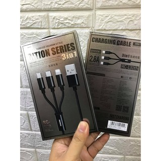 Cáp Sạc Remax 3 in 1 RC-131TH (Lightning - Micro USB - Type C)