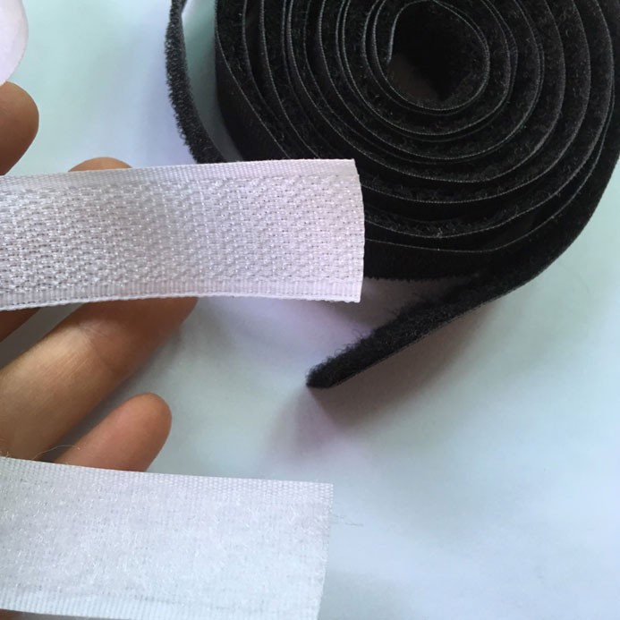 Cuộn 25m băng dán xé gai bông (velcro tape/ khóa nhám)