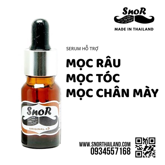 [CHÍNH HÃNG] SnoR Thailand 10mL mọc lông mày, râu và tóc Full box