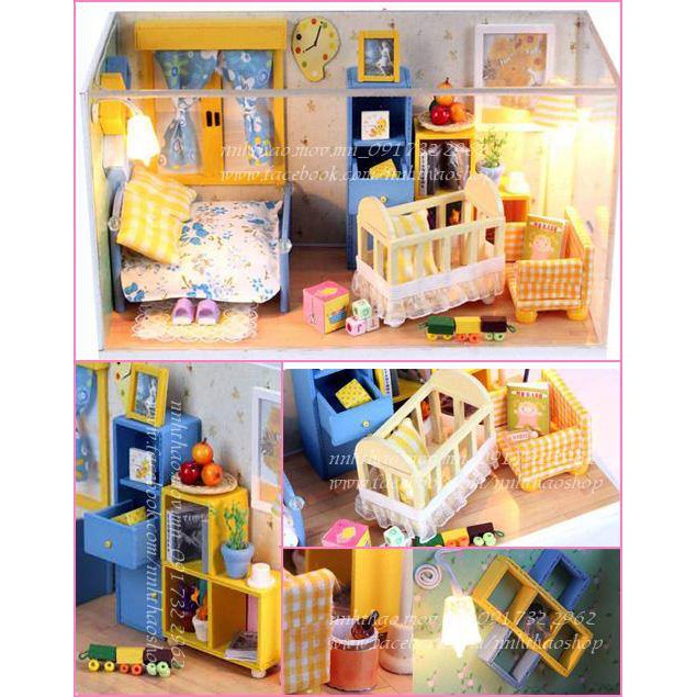 Mô hình DIY phòng ngủ C003 (chưa lắp ráp)
