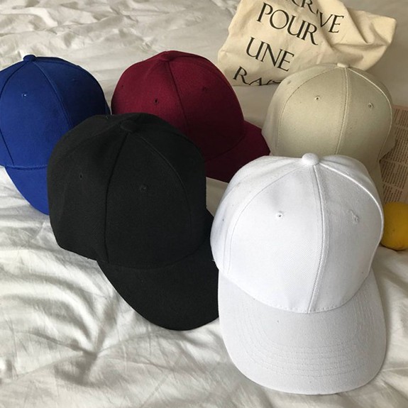 Mũ lưỡi trai màu trơn đơn giản cho nam nữ nhiều màu tuỳ chọn