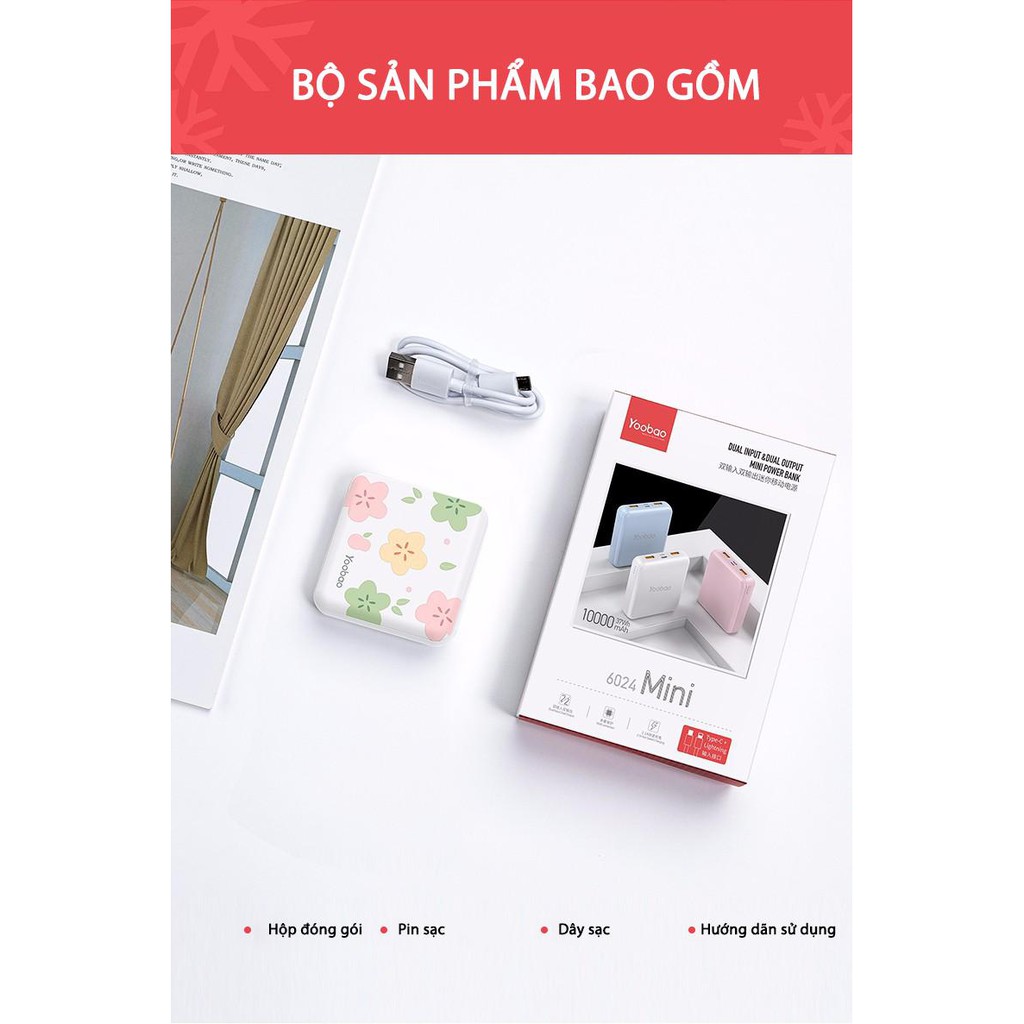 Pin sạc dự phòng Yoobao M4 mini dễ thương hài hước 10000mAh Pin Li-Polymer cho điện thoại, máy tính bảng... - Chính Hãng