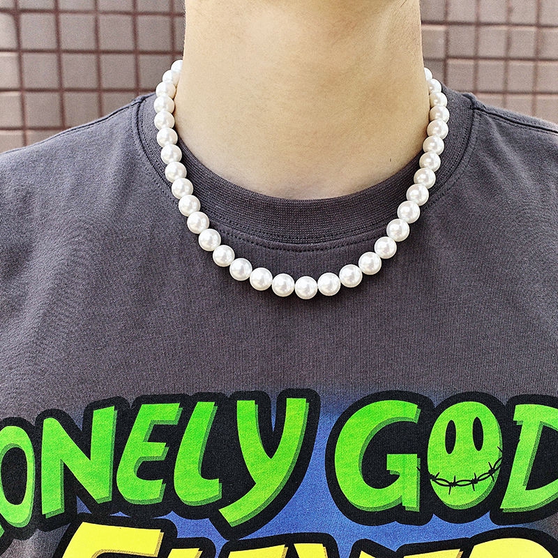 Vòng cổ ngọc trai cá tính phong cách Hip-hop