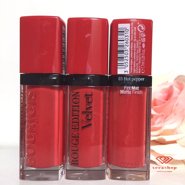 Son kem velvet bourjois 03 đỏ cam lên chuẩn màu, mềm mượt như nhung nhìn rất thích chỉ từ lần đánh đầu tiên