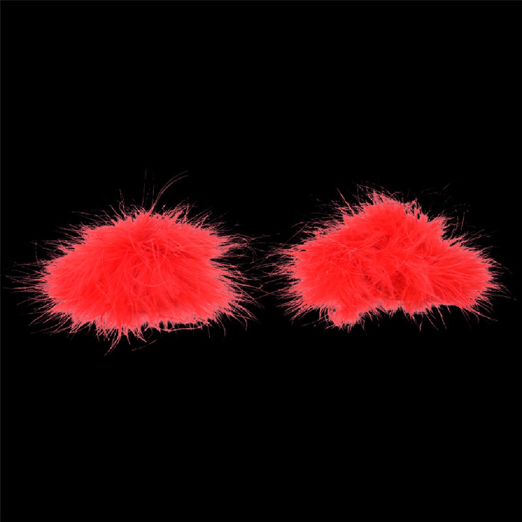 Miếng dán nhũ hoa đính lông vũ