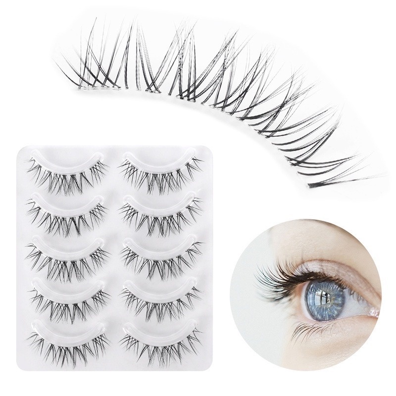 Set 5 Cặp Lông Mi Giả 3D Bằng Lông Chồn Nhân Tạo Tự Nhiên Làm Đẹp Tiện Dụng