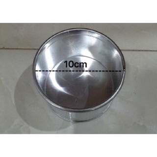 Khuôn  bánh nhôm  tròn  đáy liền  10cm loại  dầy