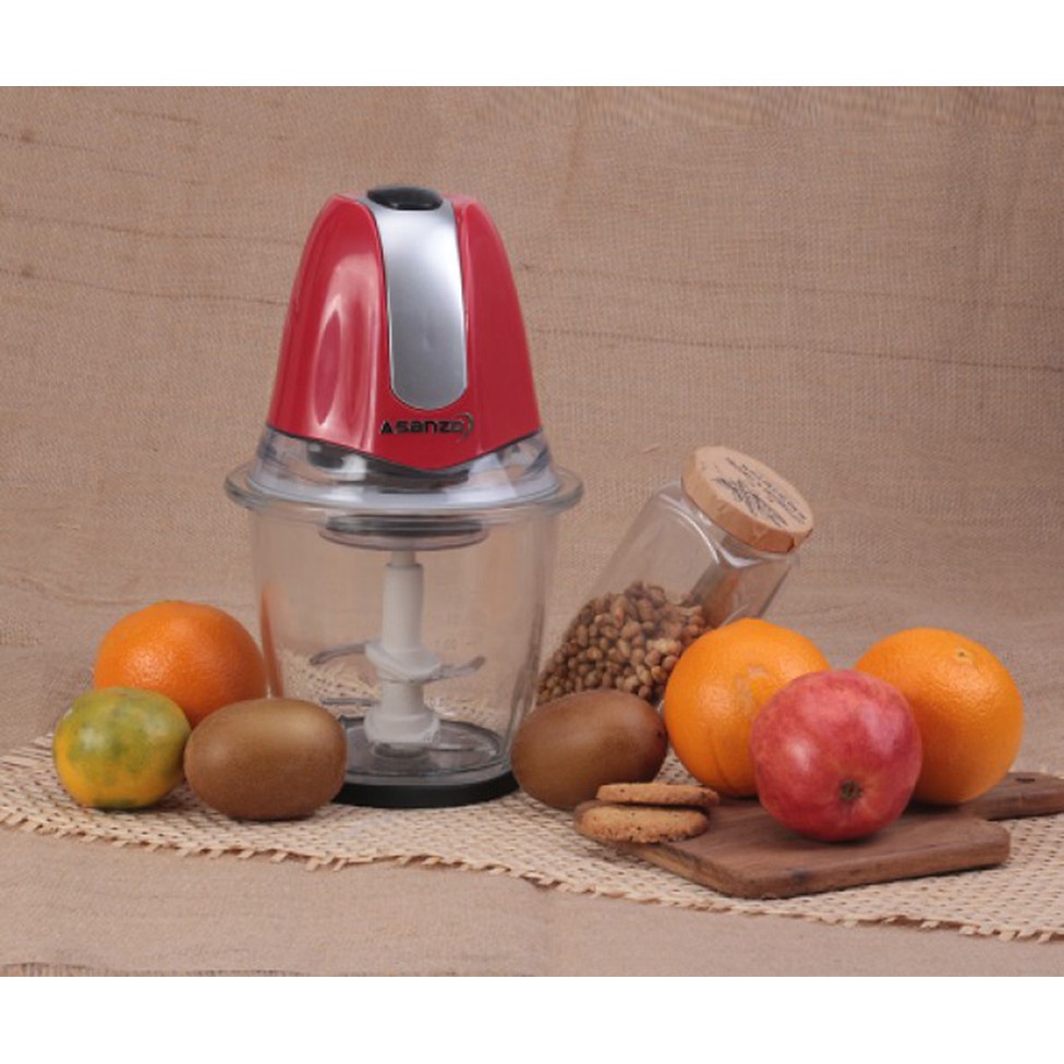 Máy xay thịt thủy tinh 02 lưỡi dao kép Asanzo AMG-15A 600W  - Hàng Chính Hãng Bảo Hành 12 Tháng