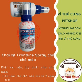 Xịt  ve, rận, bọ chét trên chó mèo Frontline Spray