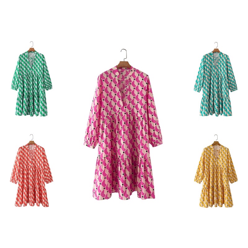 VÁY SUÔNG BABYDOLL HOẠ TIẾT ZARA XUẤT DƯ XỊN