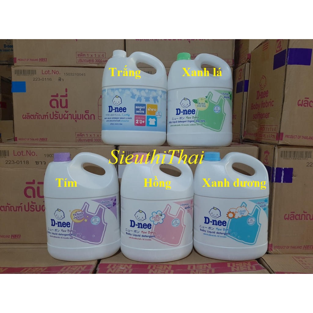 Nước giặt xả 2in1 DNEE  3000ml Thái Lan mẫu mới
