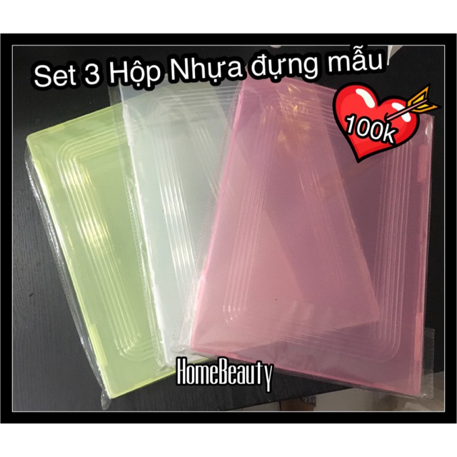 Set 3 Hộp Nhựa Đựng Mẫu