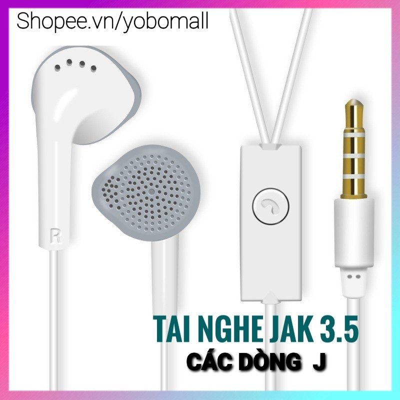 Tai Nghe Nhét Tai Giắc 3.5mm Cho Samsung Galaxy S7 S6 S4 Note5 J7-YOBOMALL