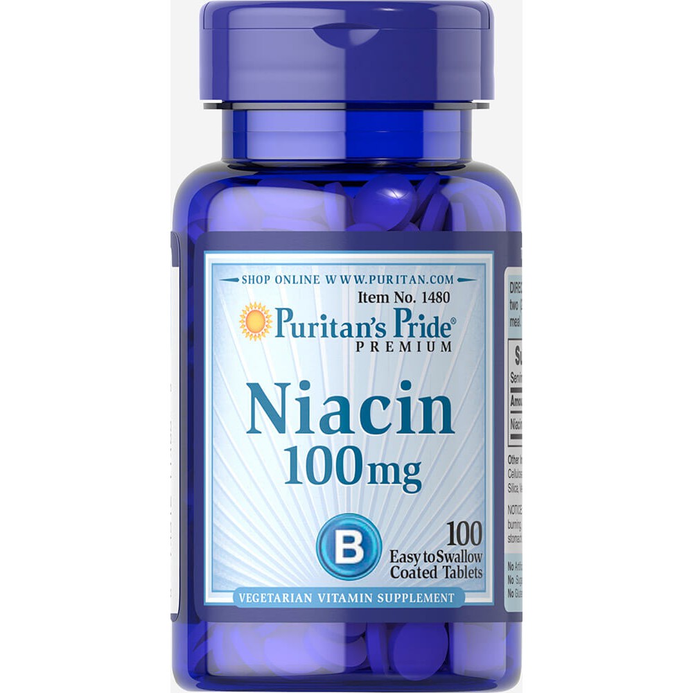 Viên uống bổ sung Vitamin Niacin của Puritan's Pride - Niacin 100mg (100 viên)