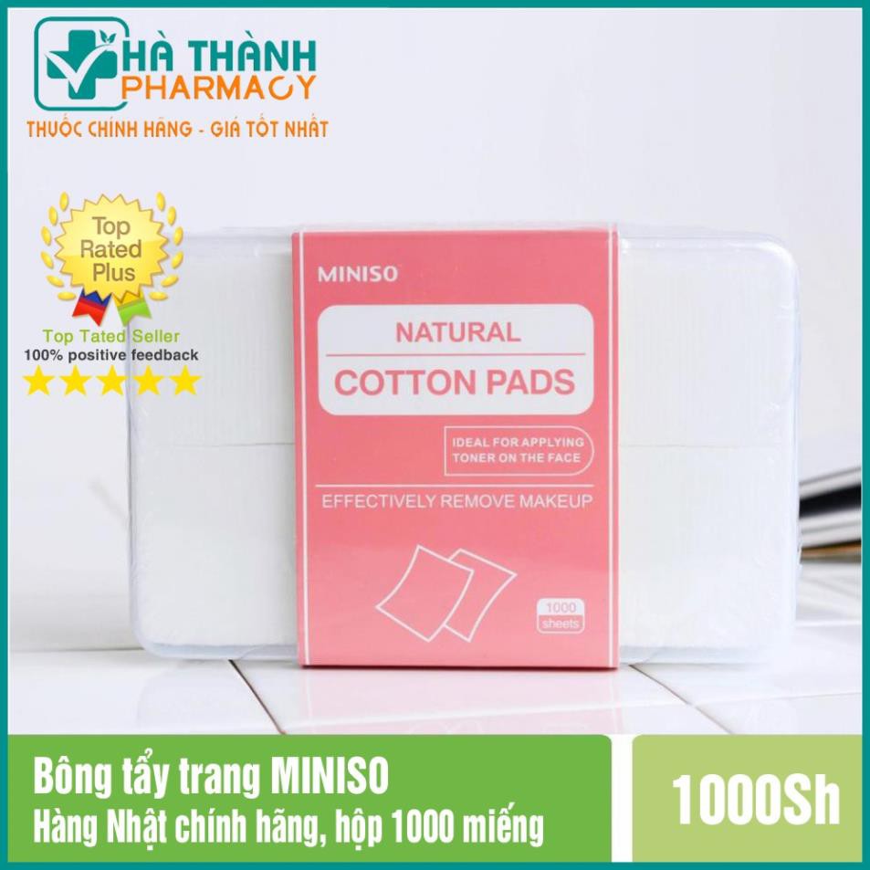 [HÀNG NHẬT CHÍNH HÃNG] Hộp Bông Tẩy Trang Miniso 1000 miếng P158