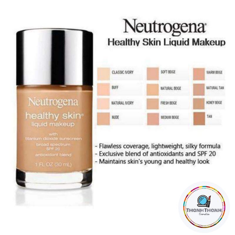 [HÀNG MỸ] KEM NỀN NEUTROGENA HEALTHY SKIN LIQUID MAKEUP (30ML)