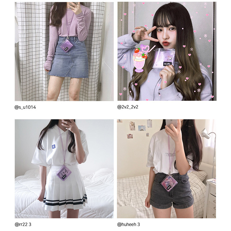 Ví Dáng Ngắn Thời Trang Phong Cách / Set 7 Ảnh Lomo / Set 77 Sticker Hình Thần Tượng