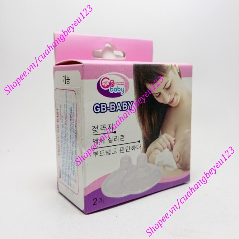 Hộp 02 cái trợ ti (trợ ty) hỗ trợ Mẹ cho bé bú không BPA - GB Baby (Công nghệ Hàn Quốc)