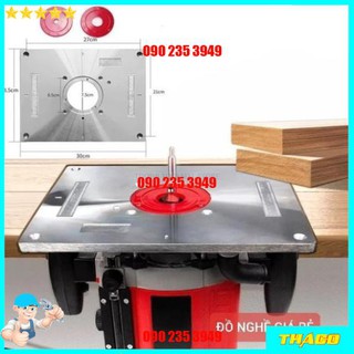 Tấm gá máy phay lớn 12.7mm_ Mặt bàn máy phay gỗ cầm tay làm mộc bằng hợp kim nhôm QE002