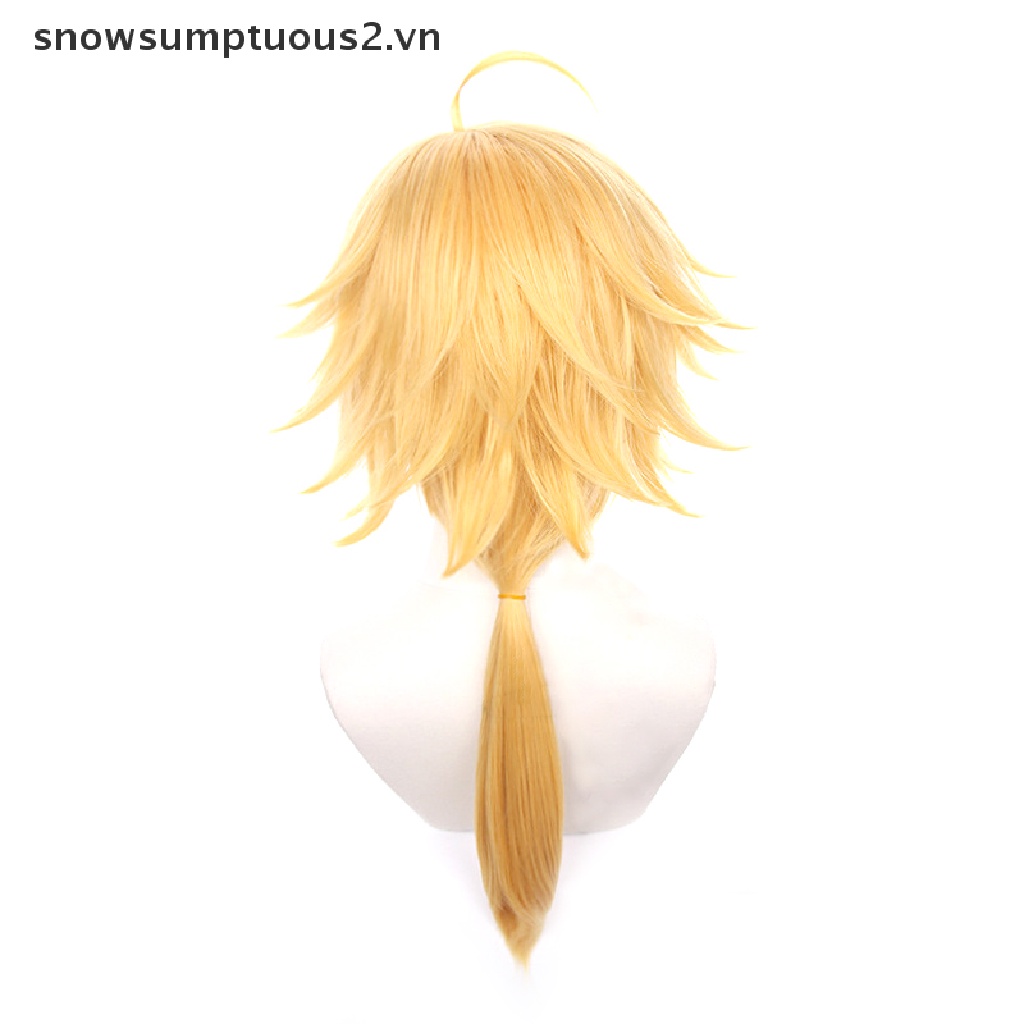 Tóc Giả Ngắn Thẳng Nhuộm Màu Hóa Trang Genshin Tohma