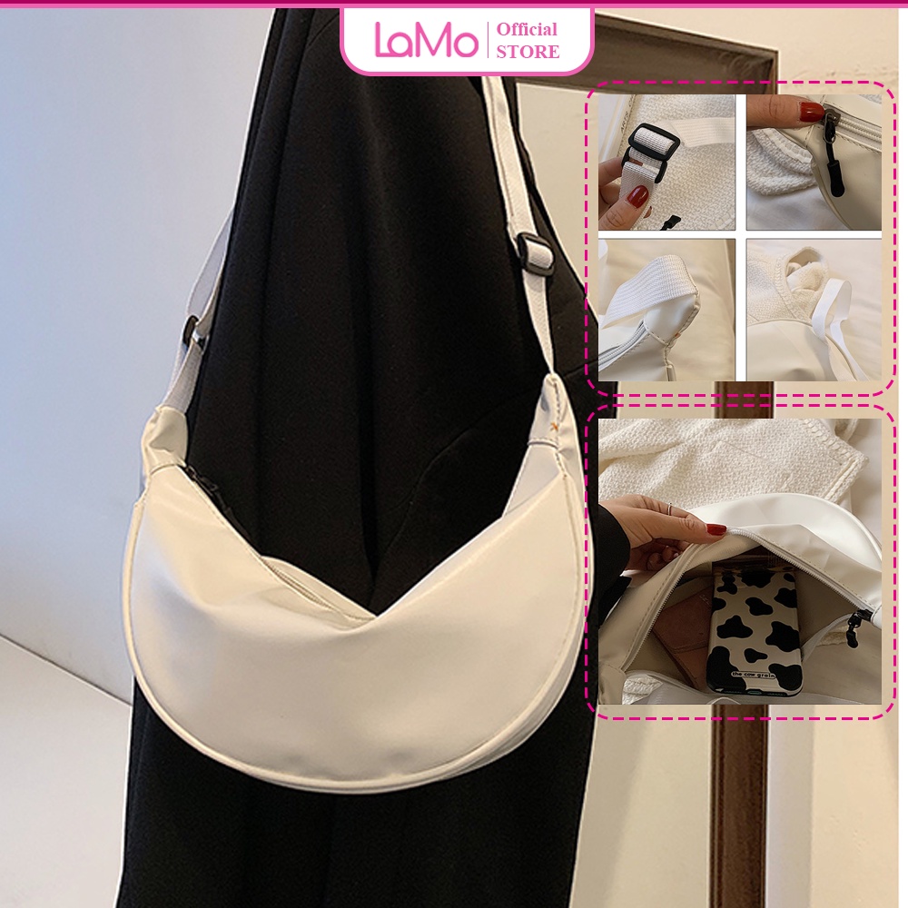 Túi đeo chéo nữ, túi bao tử chống thấm nước màu