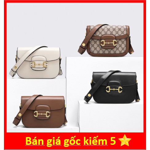 [Mẫu mới nhất 2020] Túi xách nữ đeo chéo GG Hàm thiếc ngựa size 22 cm