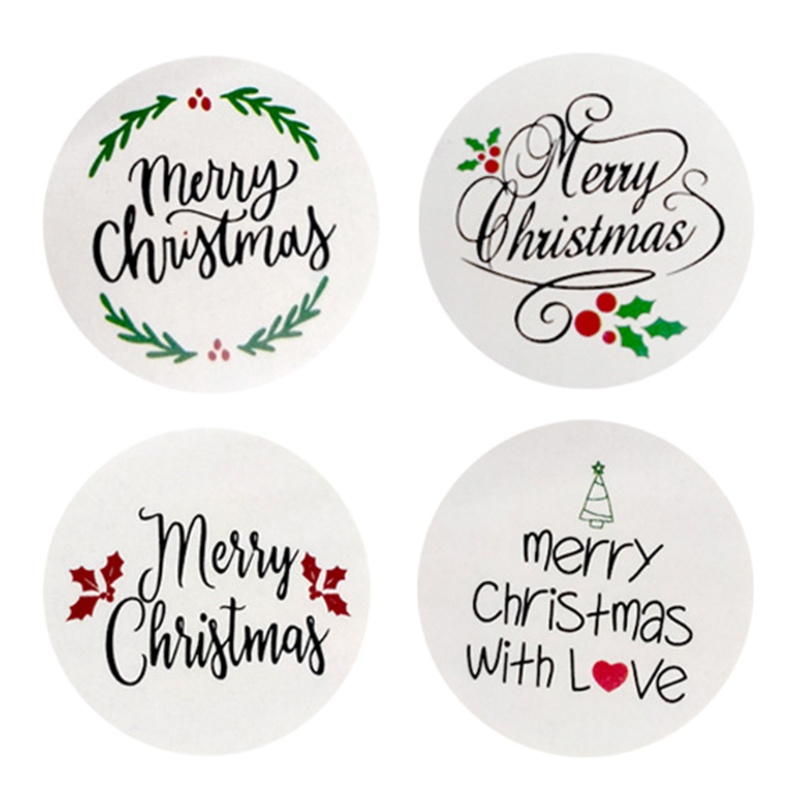 [Hàng mới về] Cuộn 500 tem dán tròn nhỏ có in chữ thích hợp cho đóng gói sản phẩm