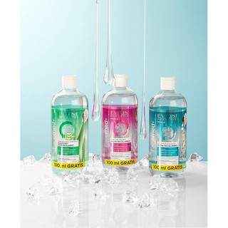 Tẩy trang Eveline Jeju xanh dương 500ml giữ ẩm sáng mịn da