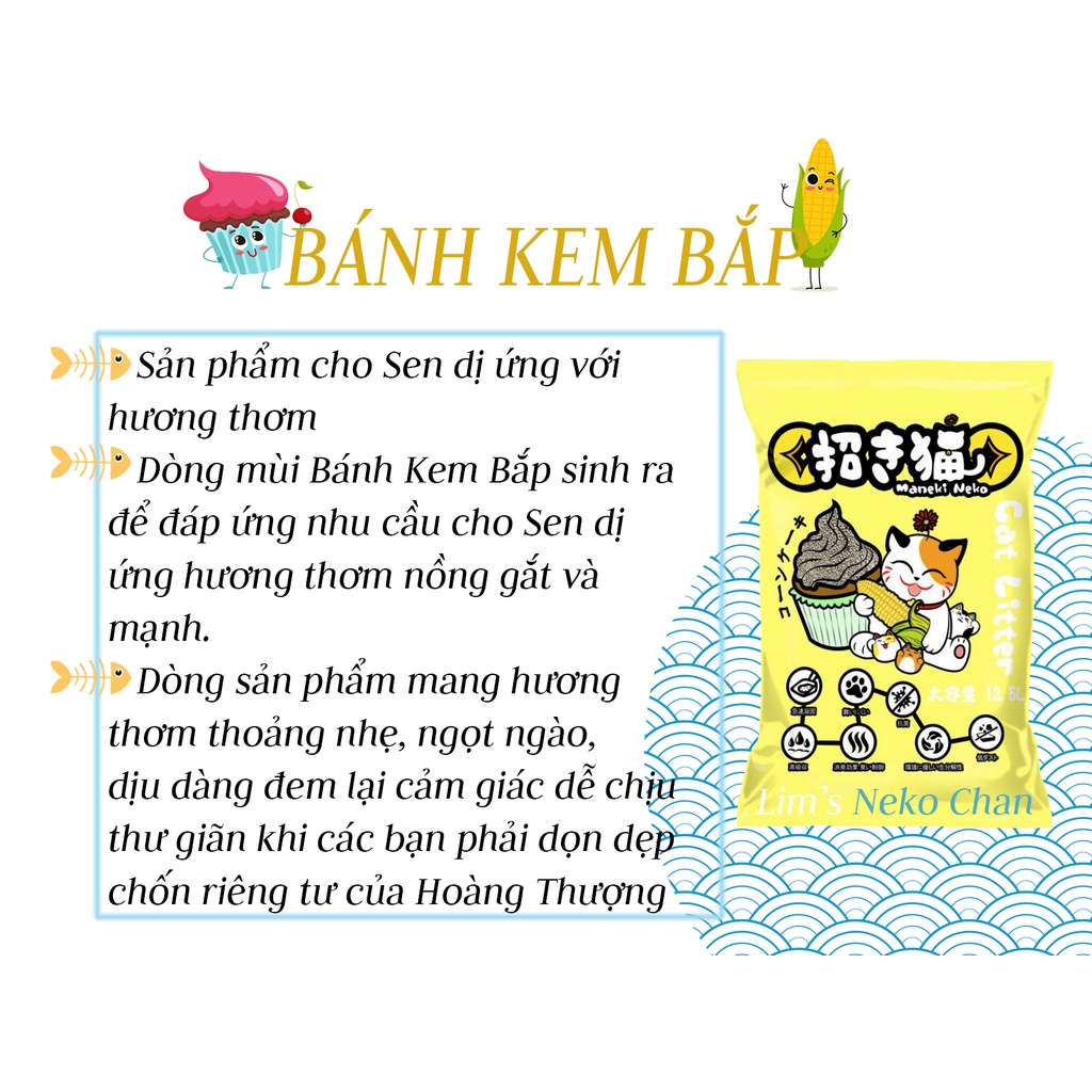 Cát vệ sinh cho mèo hương Bánh Kem Bắp 5L - Cat Litter - Maneki Neko