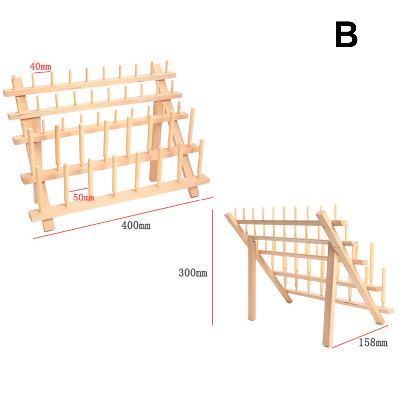 Kệ gỗ Đựng Cuộn Chỉ May Mặc Có Thể Gấp Gọn Tiện Dụng