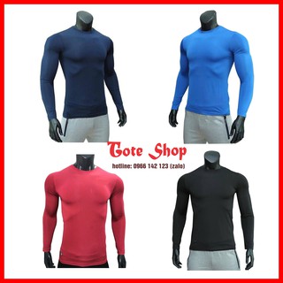 Áo giữ nhiệt nam áo tập gym thun body dài tay A01
