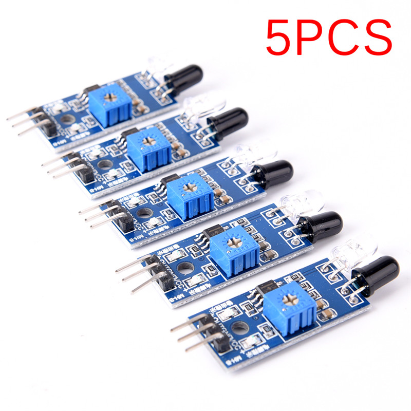 Set 5 Mô Đun Cảm Biến Hồng Ngoại Cho Xe Robot Thông Minh Arduino