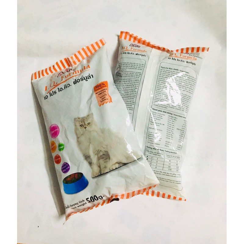 Thức ăn cho mèo Apro IQ Formula 500g hạt khô cho mèo giá rẻ bổ sung vitamin rau củ -  Ki Mi  Pets