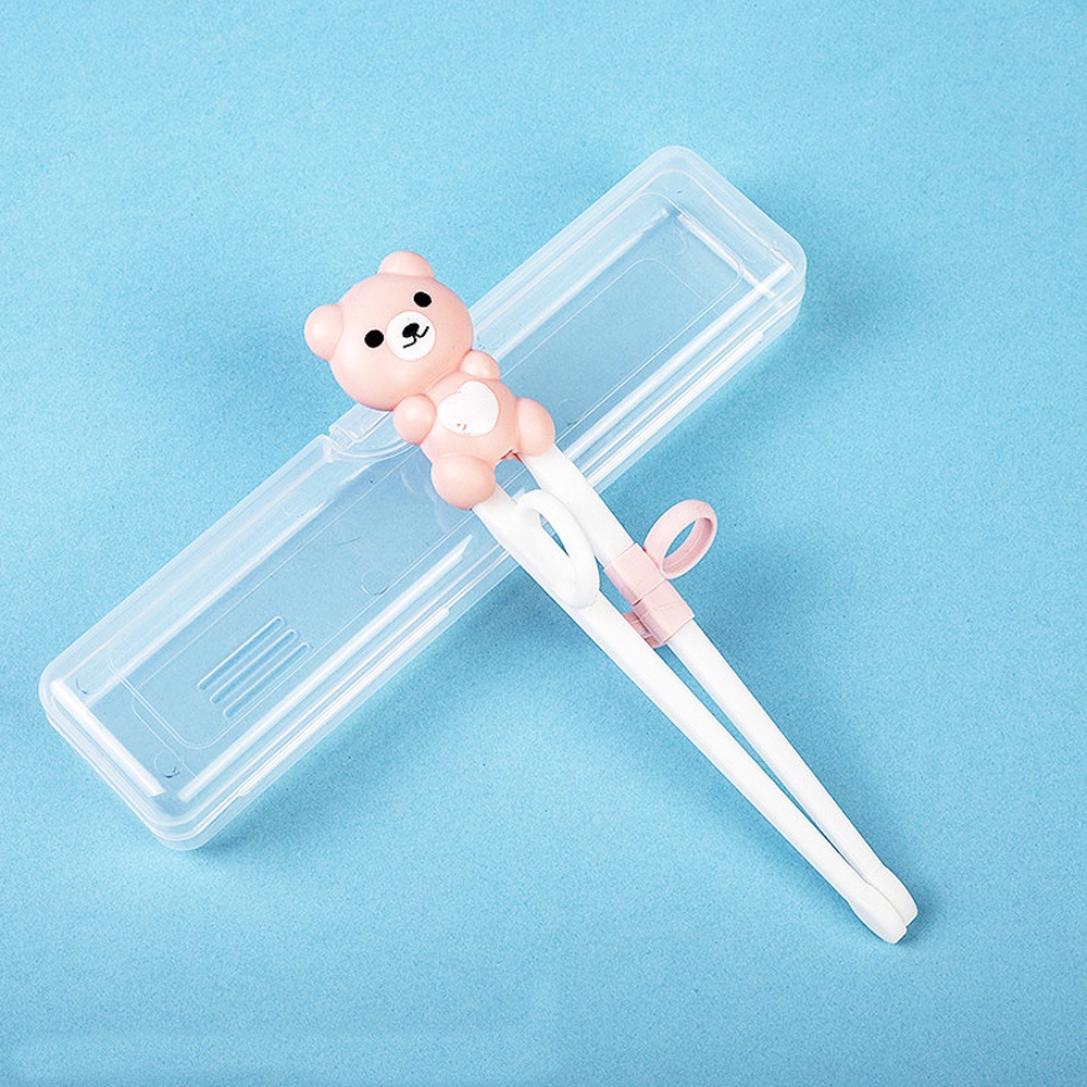 Đũa tập gắp xỏ ngón hình gấu kèm hộp đựng cho bé - Đồ dùng cho bé |  BiBiOne.vn