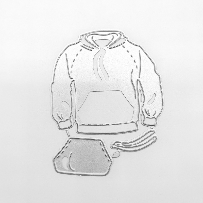 Khuôn Cắt Giấy Kim Loại Hình Áo Hoodie Cho Bé