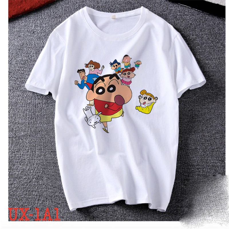 Áo thun Unisex shin cartoon vui chơi cùng đám bạn