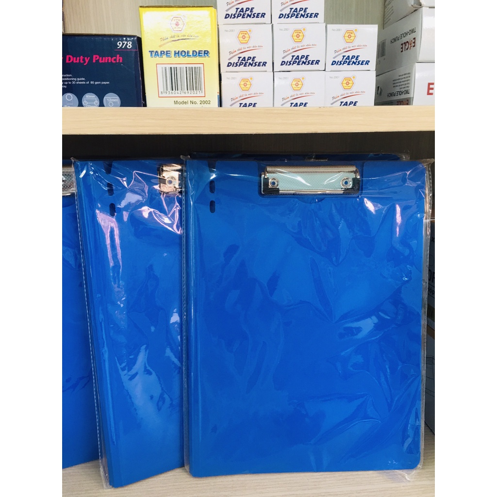 Bìa trình ký đôi Mica A4 Xanh dương