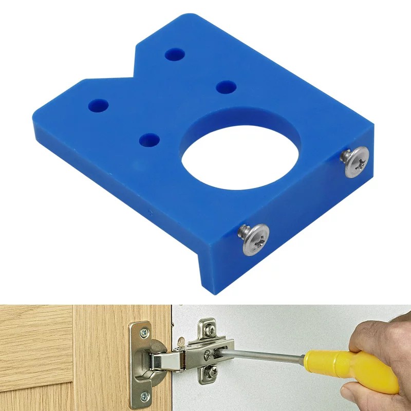 Định vị khoan và bản lề giảm chấn cửa tủ