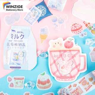 Winzige Set 40 nhãn dán Kawaii trang trí giấy thủ công đa năng
